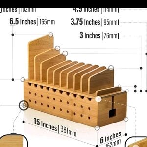 Bamboo Multi-Slot Kitchen Organizer - Natural Bamboo
